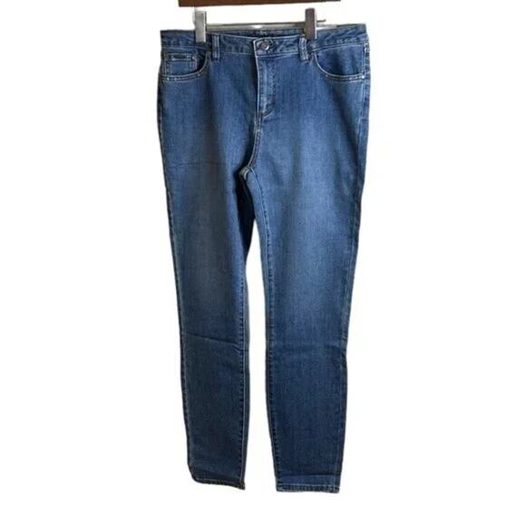NWT prAna Sienna Skinny Stretch Cotton Mid Rise Jeans 14 / 32 True Blue #3215 - Picture 11 of 14